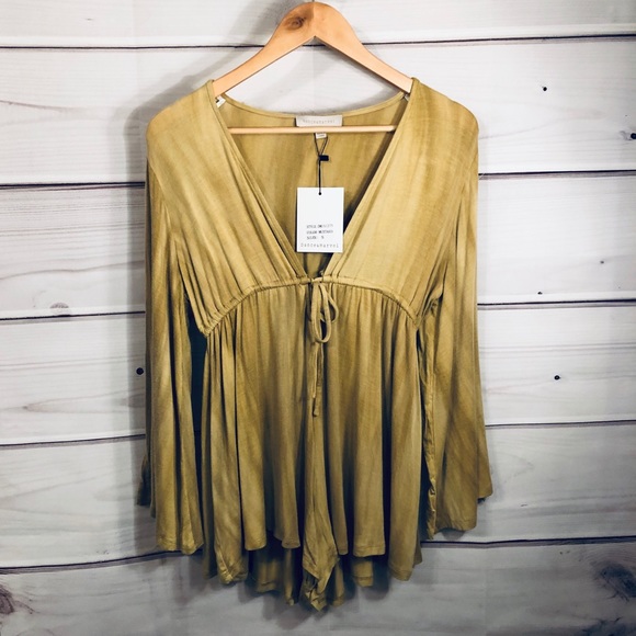 Urban Outfitters Dresses & Skirts - Dance & Marvel mustard romper